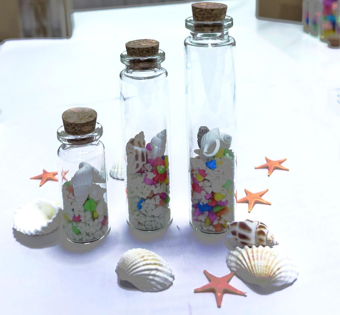 Mini Glass Bottles with Cork Stoppers, Small Jars with Cork Lids, Tiny Glass Bot