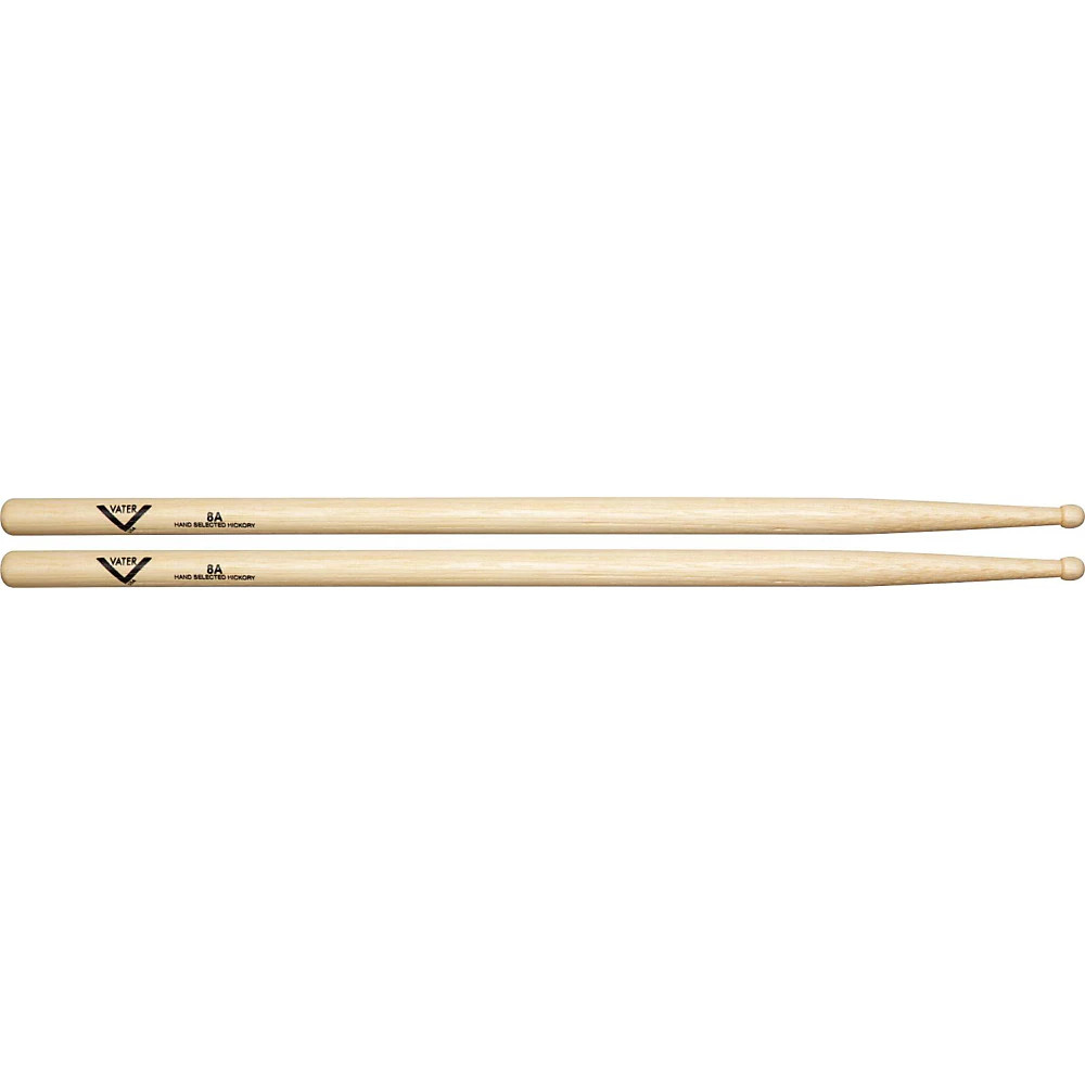 Vater American Hickory 8A Drum Sticks Wood