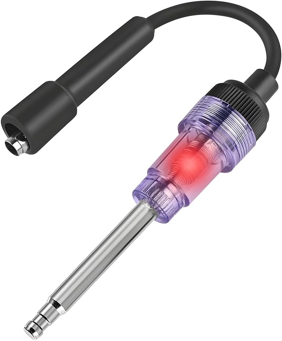 Inline Spark Plug Tester, Straight Boot Engine Ignition Tester Light Easy to Use