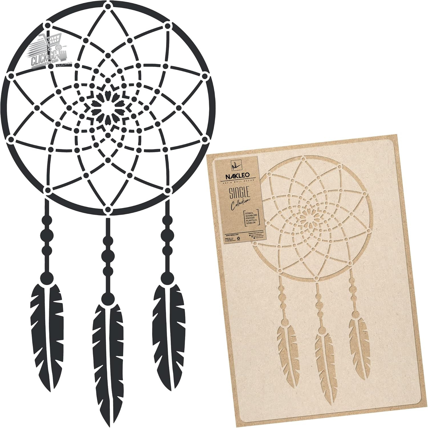 Painting stencil 59x95cm, dream hunter amulet wall model large