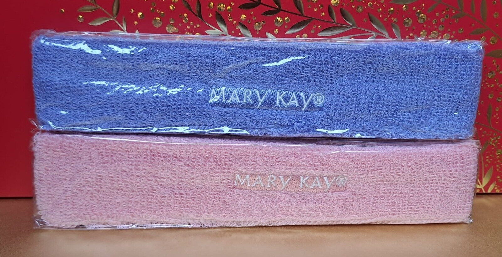 Mary Kay Logo Pink & Lilac Stretch Hairband Set (2 Count) -New in Package-