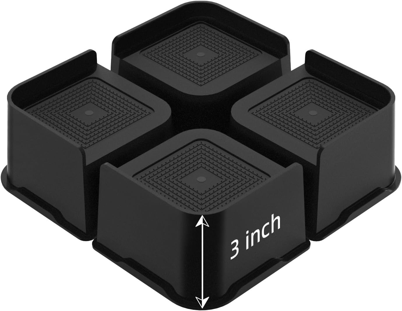Bed Risers, Oversized Furniture Risers, 3 Inch Raise Blocks for Bed Couch Desk S