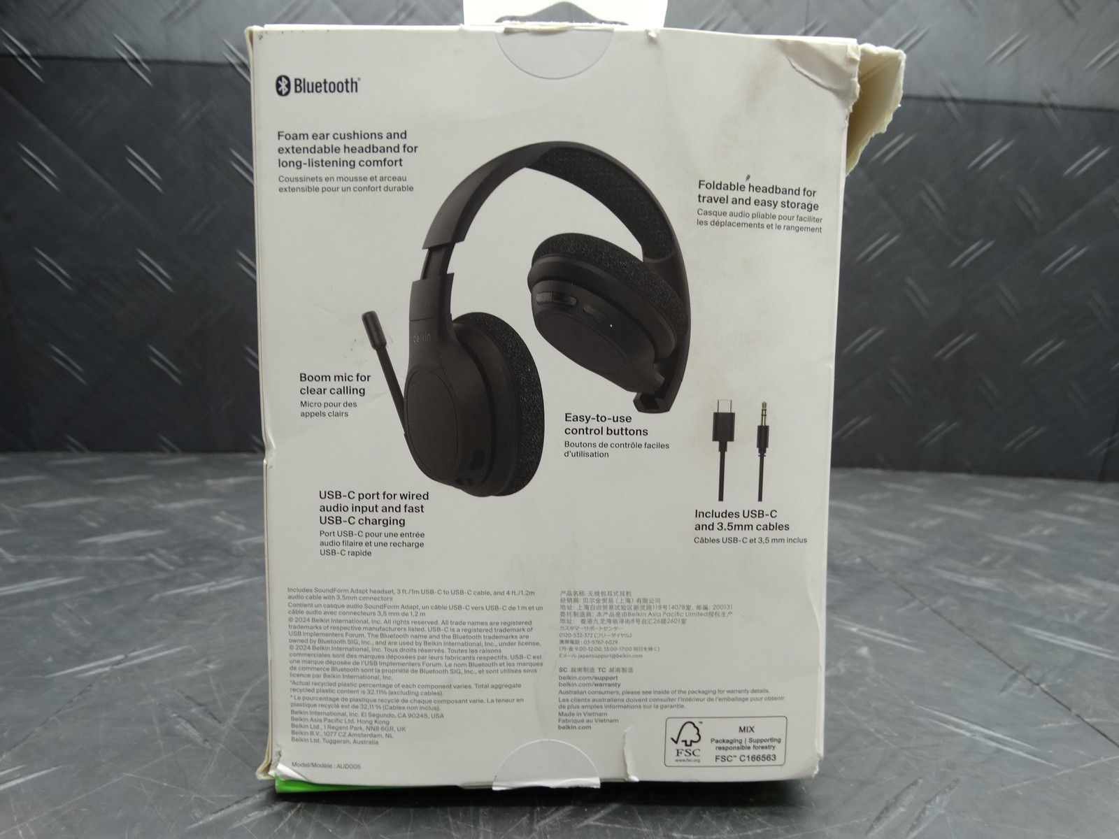 Belkin - SoundForm Adapt Wireless Over-Ear Headset