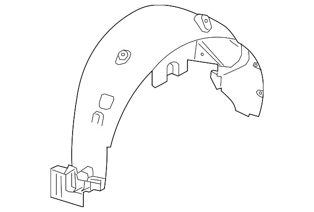 Rear Driver Side Wheelhouse Liner with Extension Nut and Rivets (95072275)