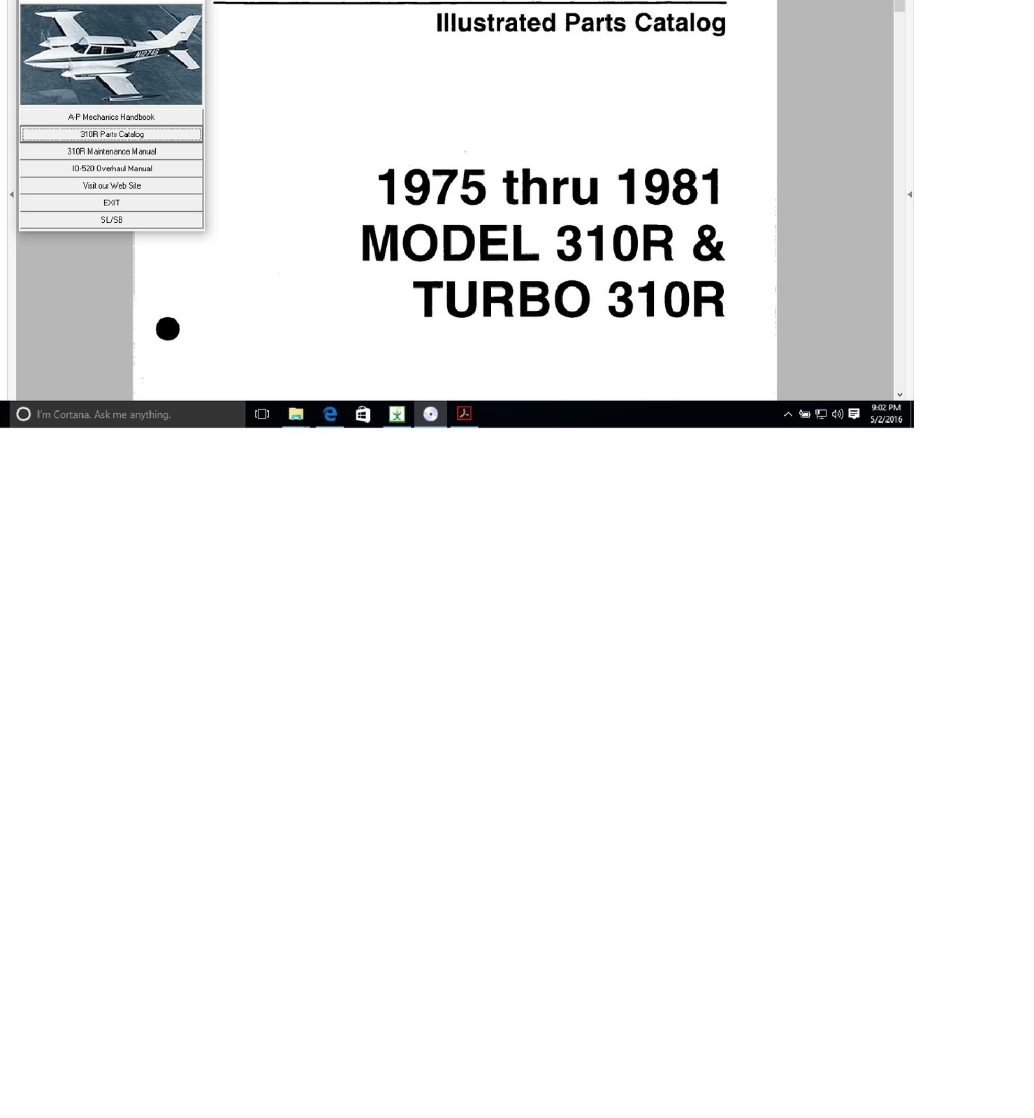 Cessna 310 R maintenance library service manual set n engine overhaul w A/Ds