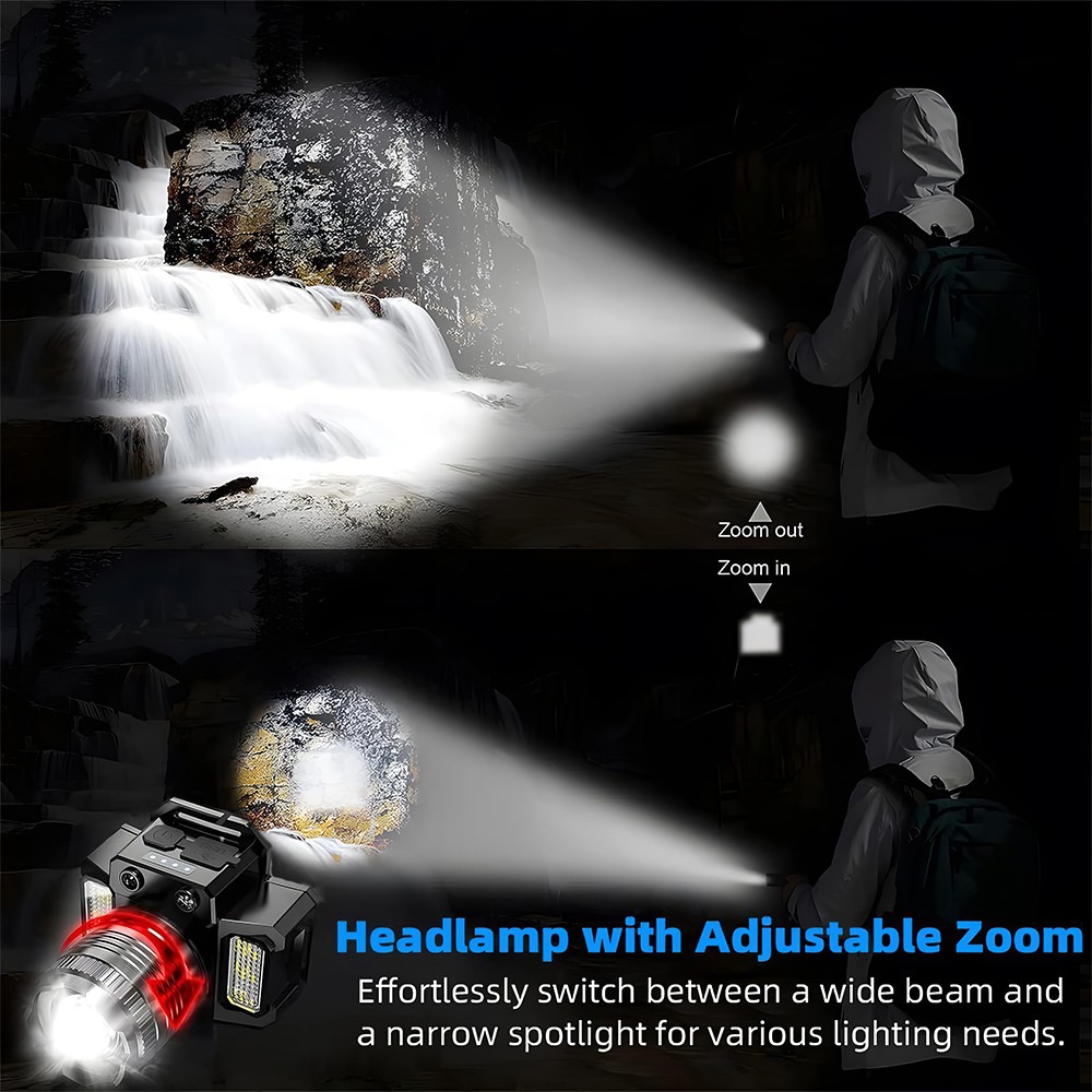 9900000LM Super Bright LED Headlamp Rechargeable Headlight Flashlight Head Torch