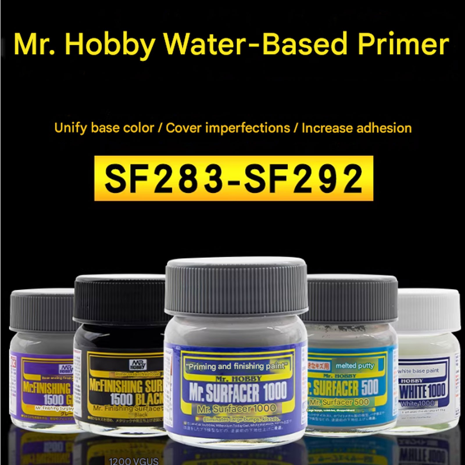 Mr. Surfacer SF283~SF292 Oil-based Surface Primer 40ML  Model Coloring NEW