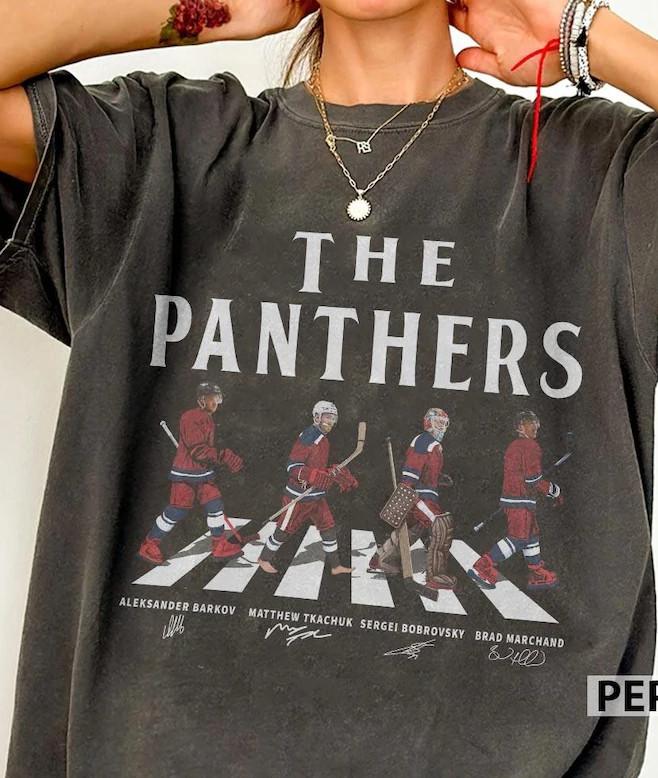 Florida Panthers Walking Road Signatures Ice Hockey charcoal color shirt VK11278