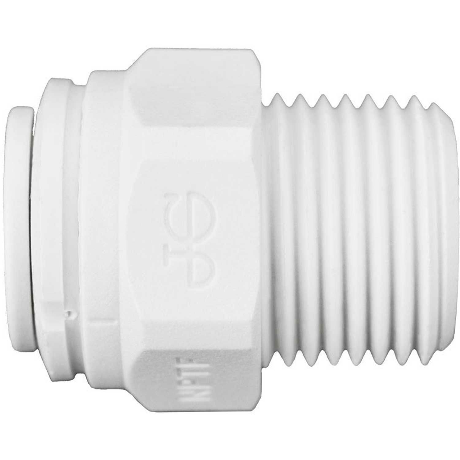 Polypropylene Male Connector 3/8'' x 3/8'' NPTF Lot of 10