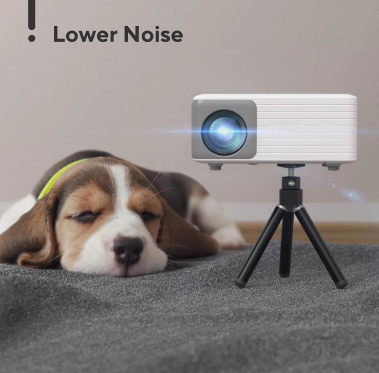 AKIYO O1 Mini LED Portable Projector with Projector Stand iOS/Android HDMI/PS5
