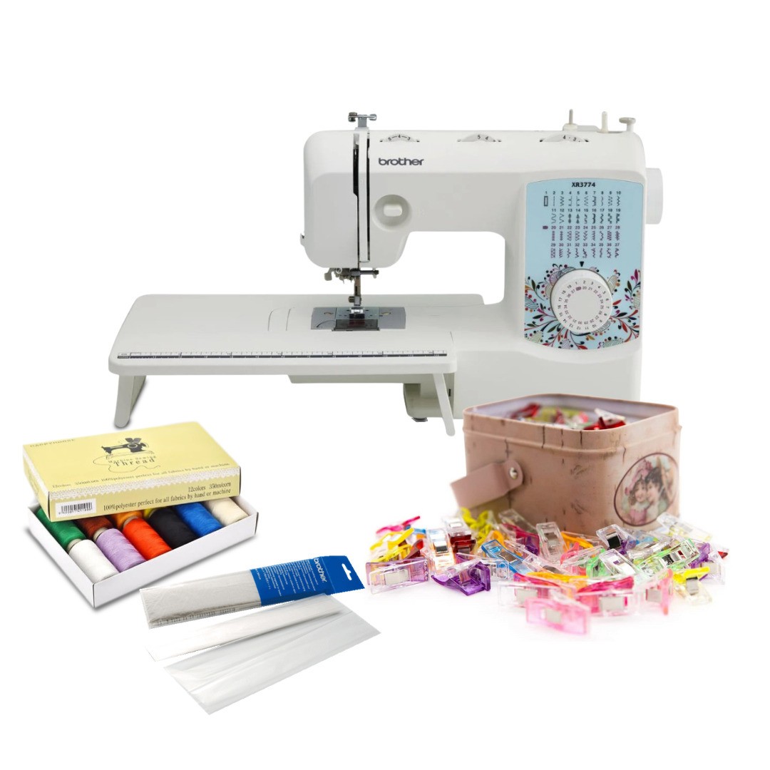 Brother XR3774 Wide Table Sewing Quilting Machine Accessories Bundle