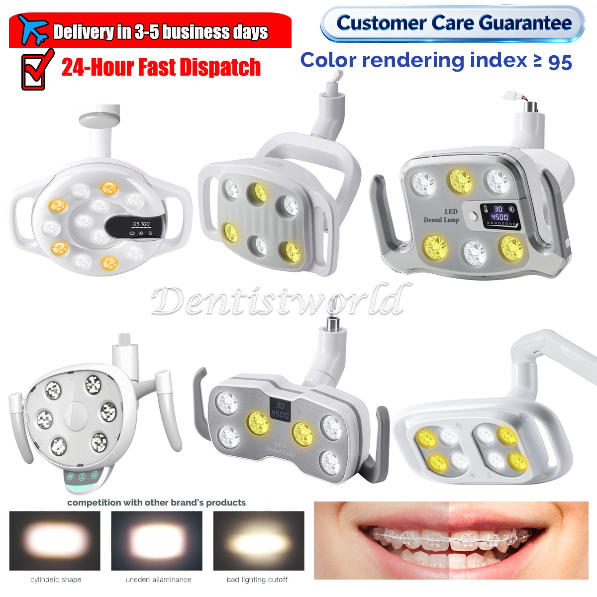 6/8/12 LED Dental LED Oral Light Lamp 90,000lux with LCD Display For Unit Chair