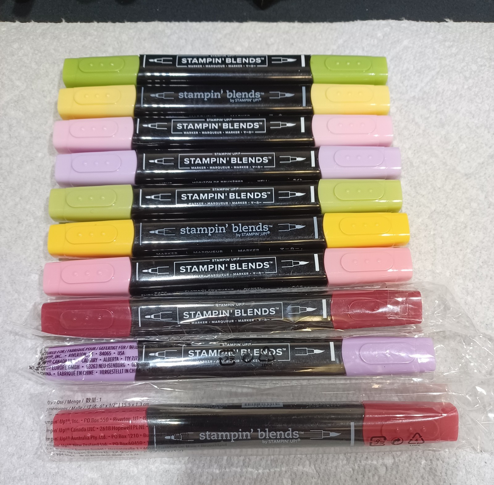 10 Stampin' Up! Blends Marker Duo Sets -3 new pens, 7 used