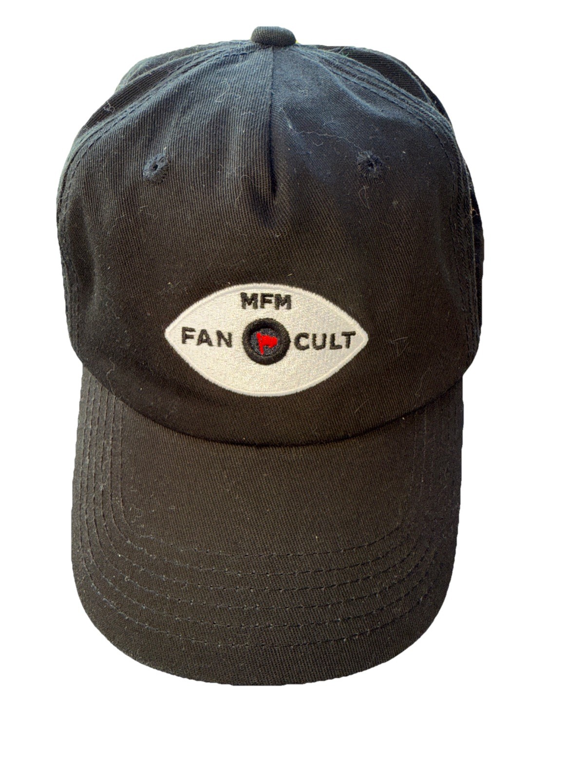 MFM (My Favorite Murder) FAN CULT in Black on White on Black Hat Cap SnapBack