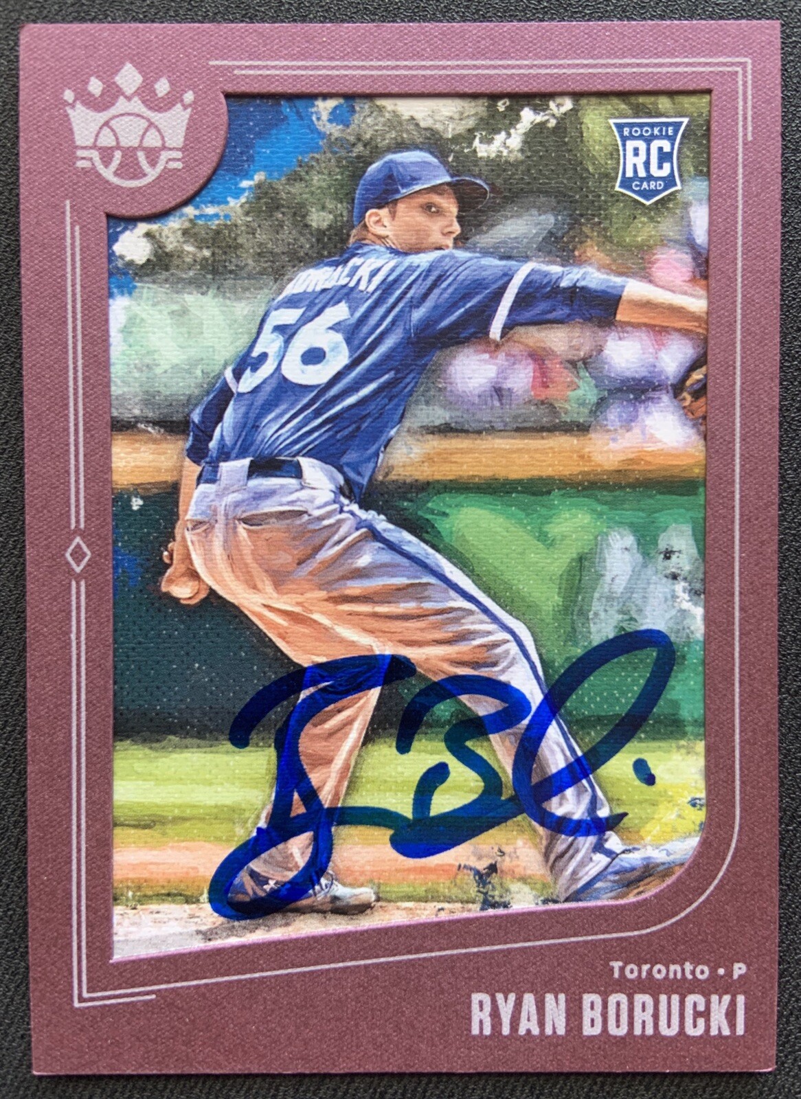 Ryan Borucki Blue Jays Autographed Signed 2019 Diamond Kings RC Purple #106 COA