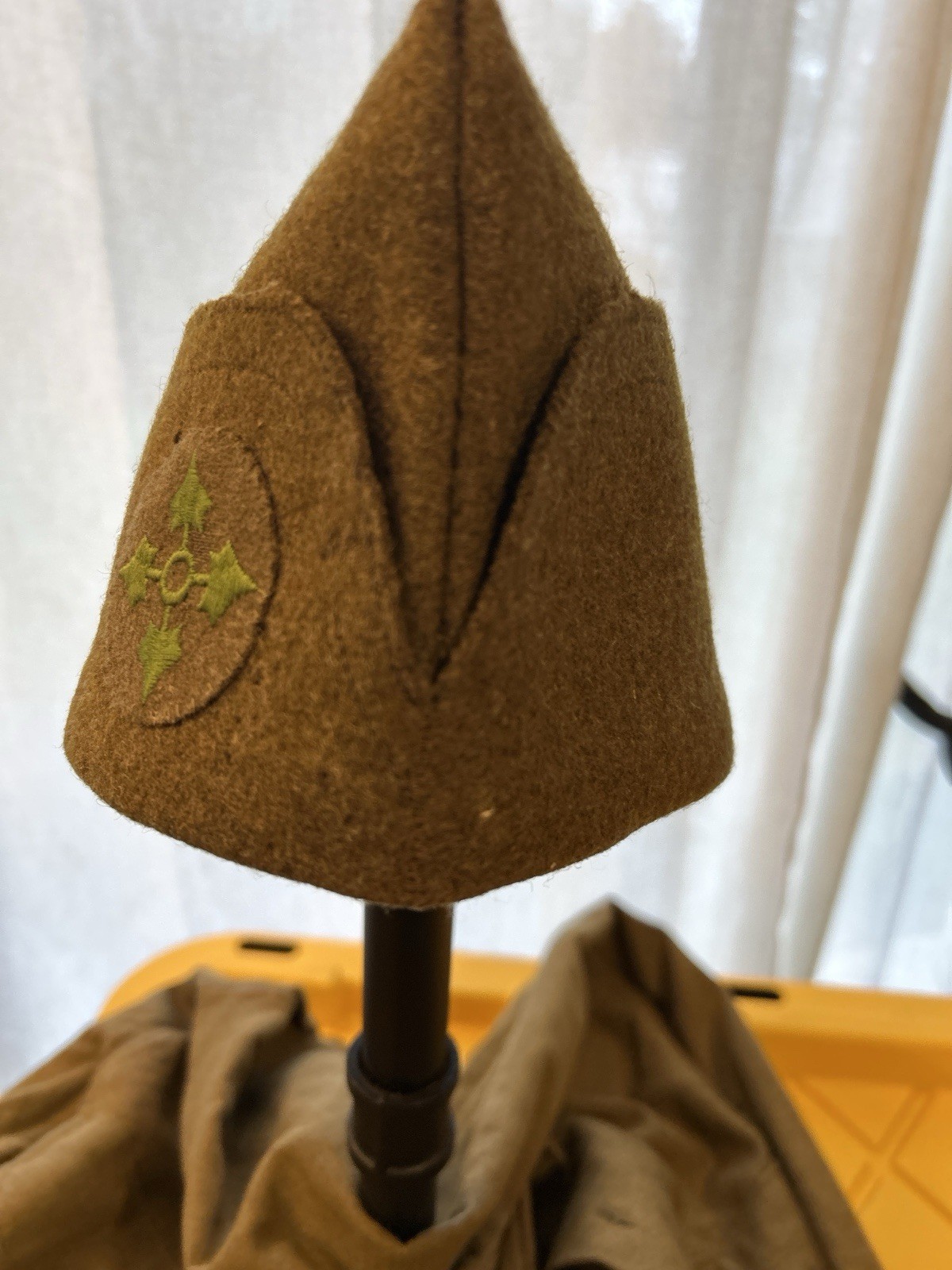 🔰 ORIGINAL WWII U.S. ARMY OVERSEAS CAP – 4TH INFANTRY DIV (VETERAN-ERA PATCH)