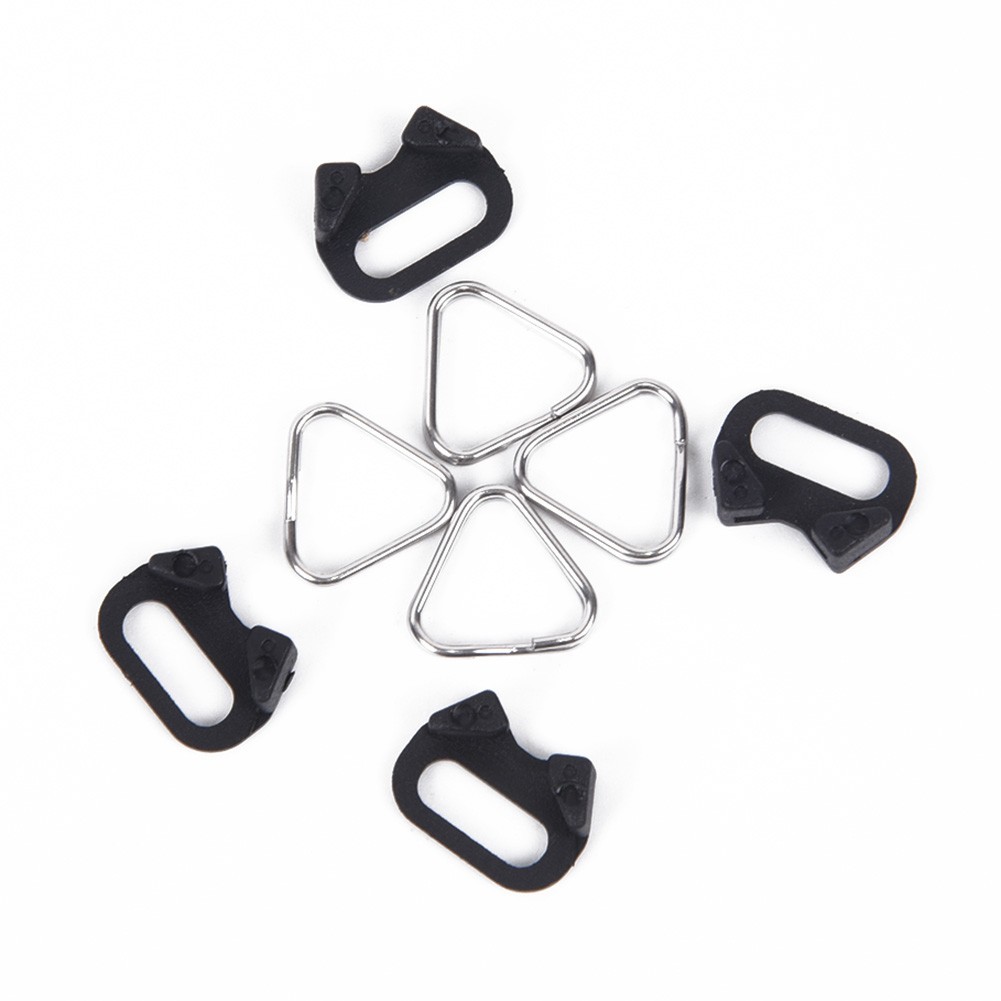 4* Triangular Split Ring Stainless Steel Part For Camera Back Belt Strap Buckle