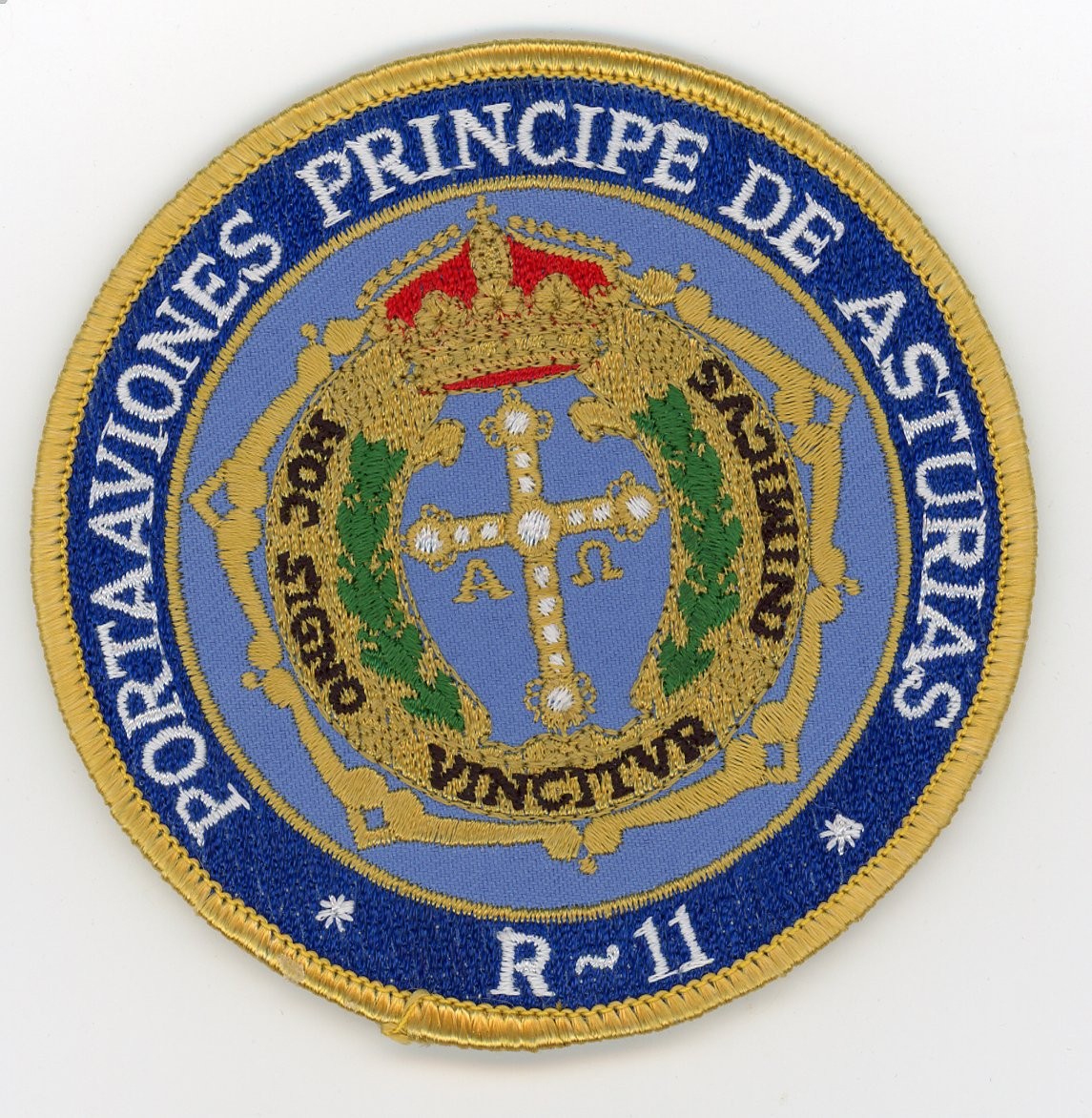 PATCH SPAIN AIRCRAFT CARRIER R-11 PRINCIPE DE ASTURIAS IRON ON PARCHE