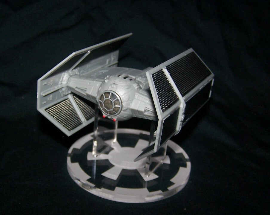 acrylic display stand for the Star Wars Micro Galaxy Darth Vader Tie Fighter