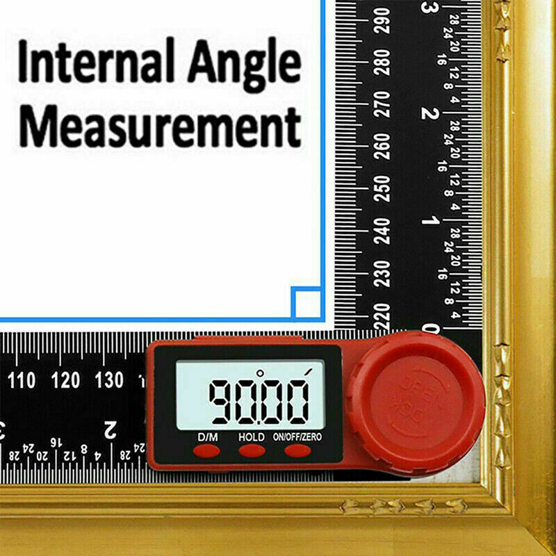 2-In-1 Digital Angle Finder Ruler 200mm 7" Protractor Goniometer Handwork