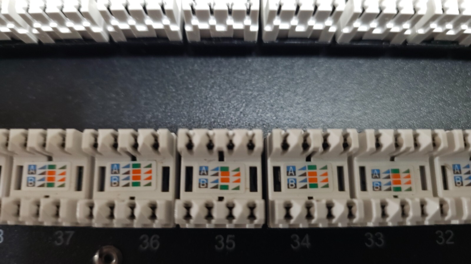 Belden AX103255 Cat 6+ Keyconnect 48 Port 2U Punch Down Patch Panel Black