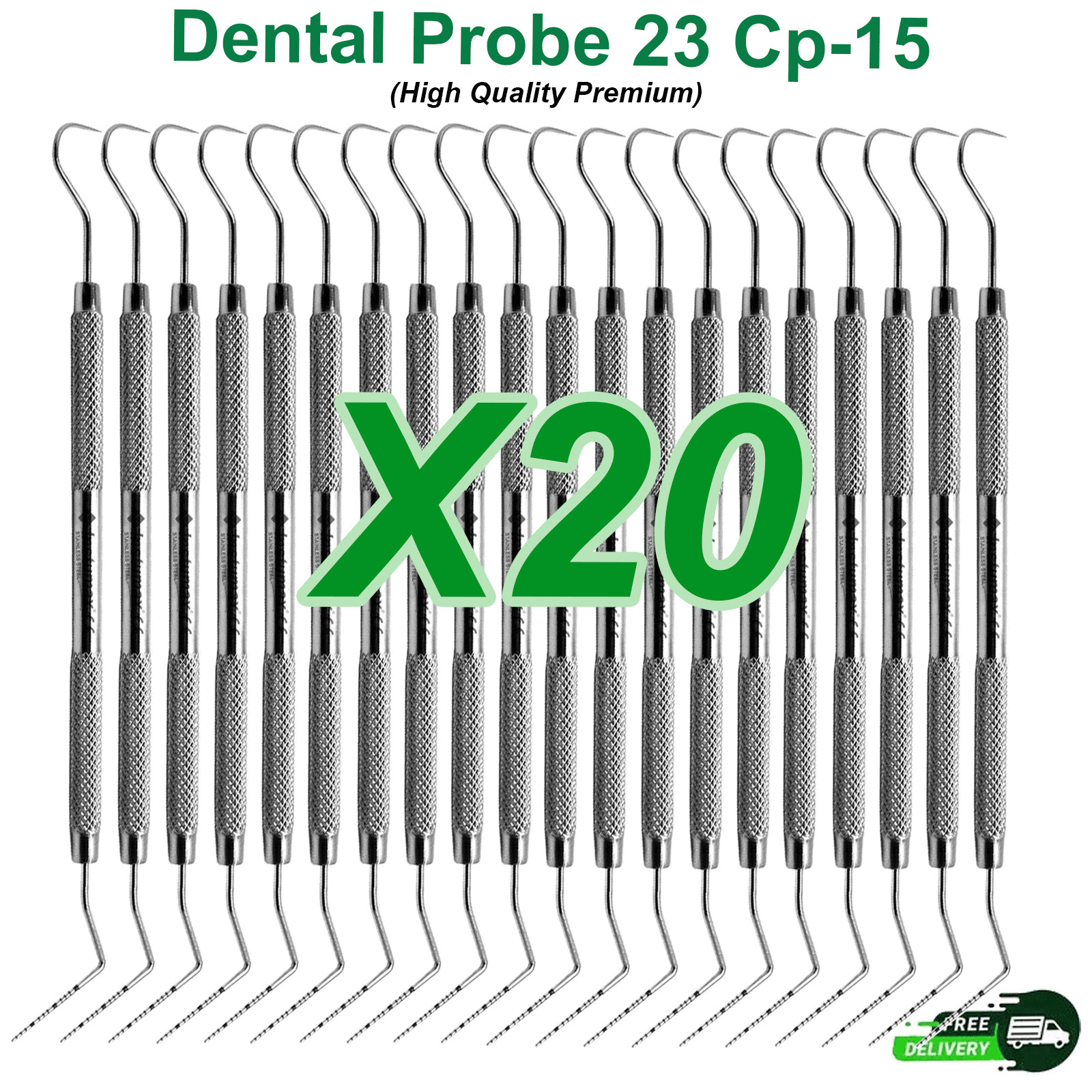 Dental Perio Explorer 23 Probe UNC 15 Color Marking Diagnostic Double Ended Tool