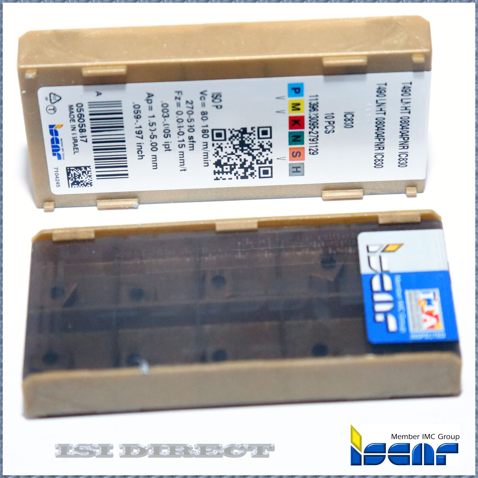 T490 LNHT 080404PNR IC830  ISCAR *** 10 INSERTS *** FACTORY PACK ***