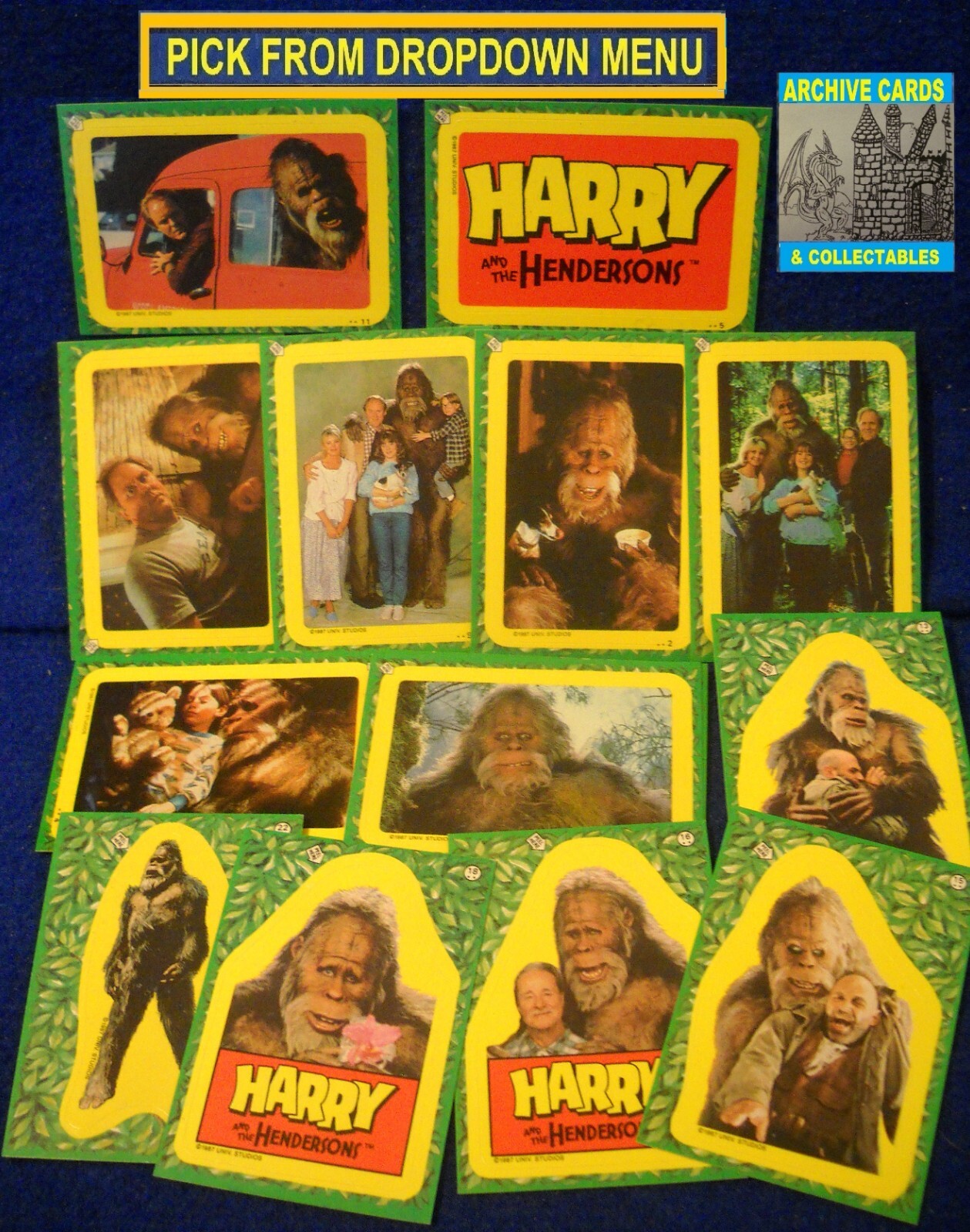 1987 Topps Harry and the Hendersons Trading Card Stickers U-Pick-1