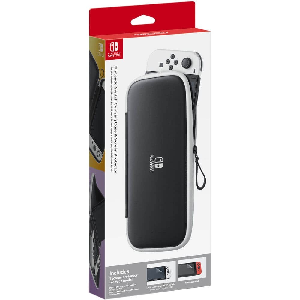 Nintendo Switch Carrying Case Screen Protector Console White Unit HEGAP3SAA