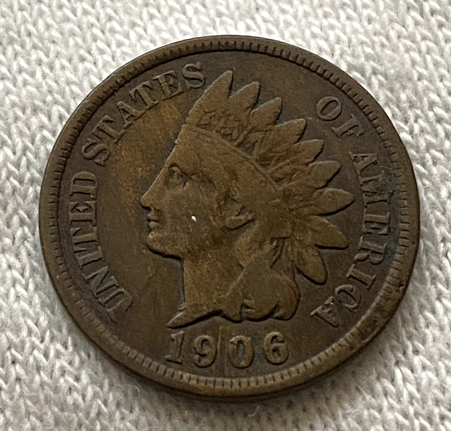 1906 VERY GOOD Indian Head Cent !!! NICE Details and Surfaces !!! VG