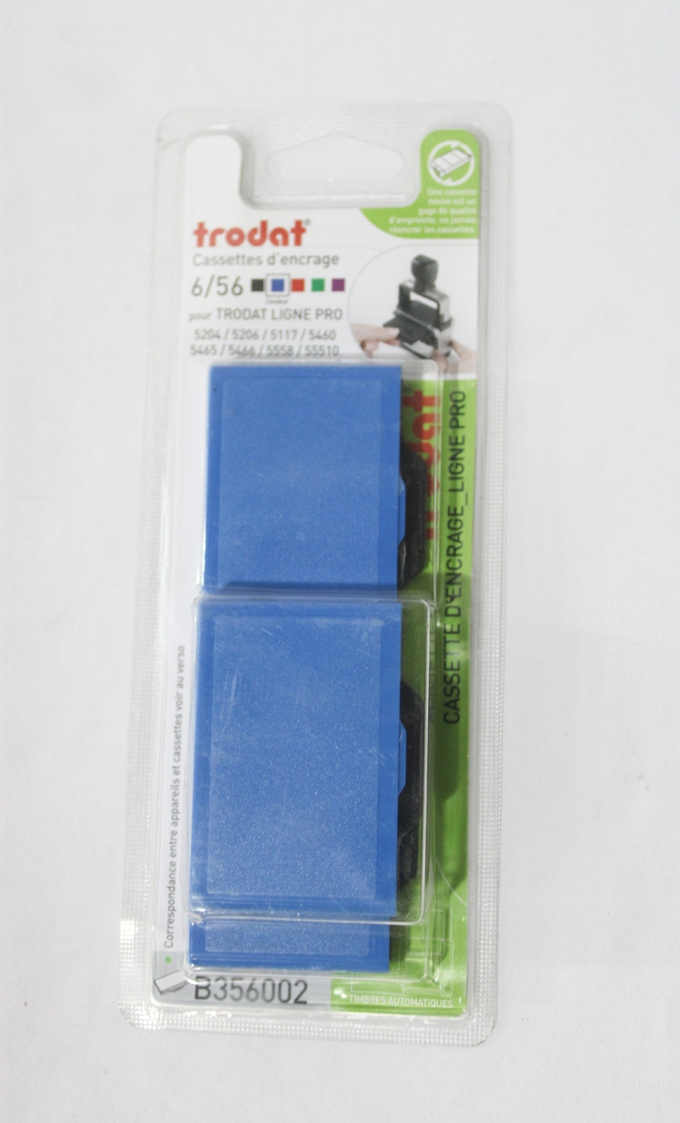 Trodat Light Pro (6/56) 3-Pack Replacement Ink Cartridges CL8 Blue One Size