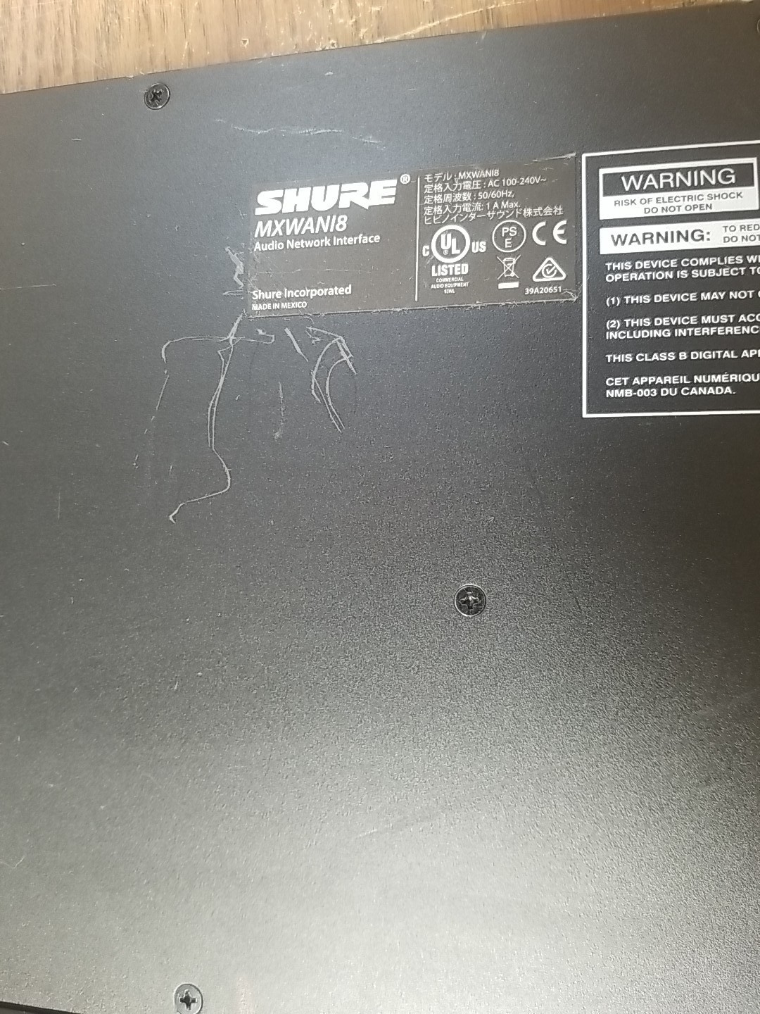 Shure MXWANI8 8-Channels Microflex Wireless Audio Network Interface. *READ⬇️*