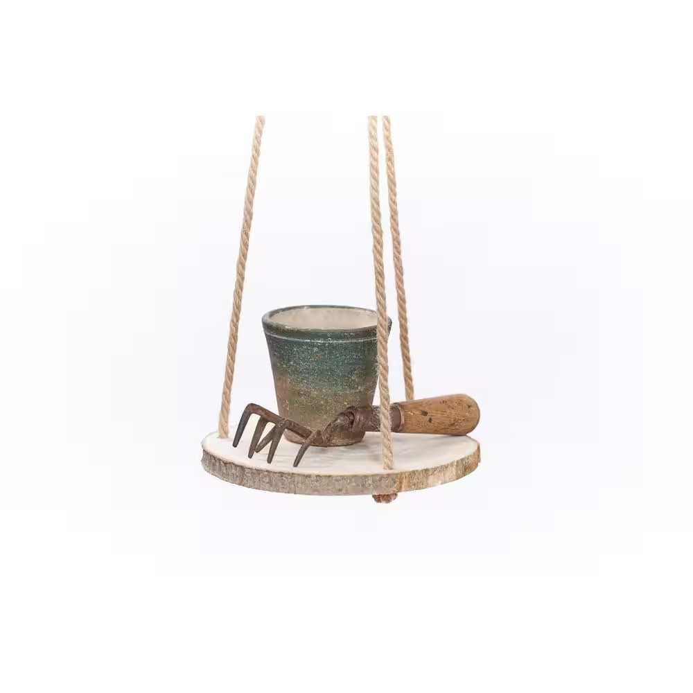 6 In. Hardwood Hanging with Jute