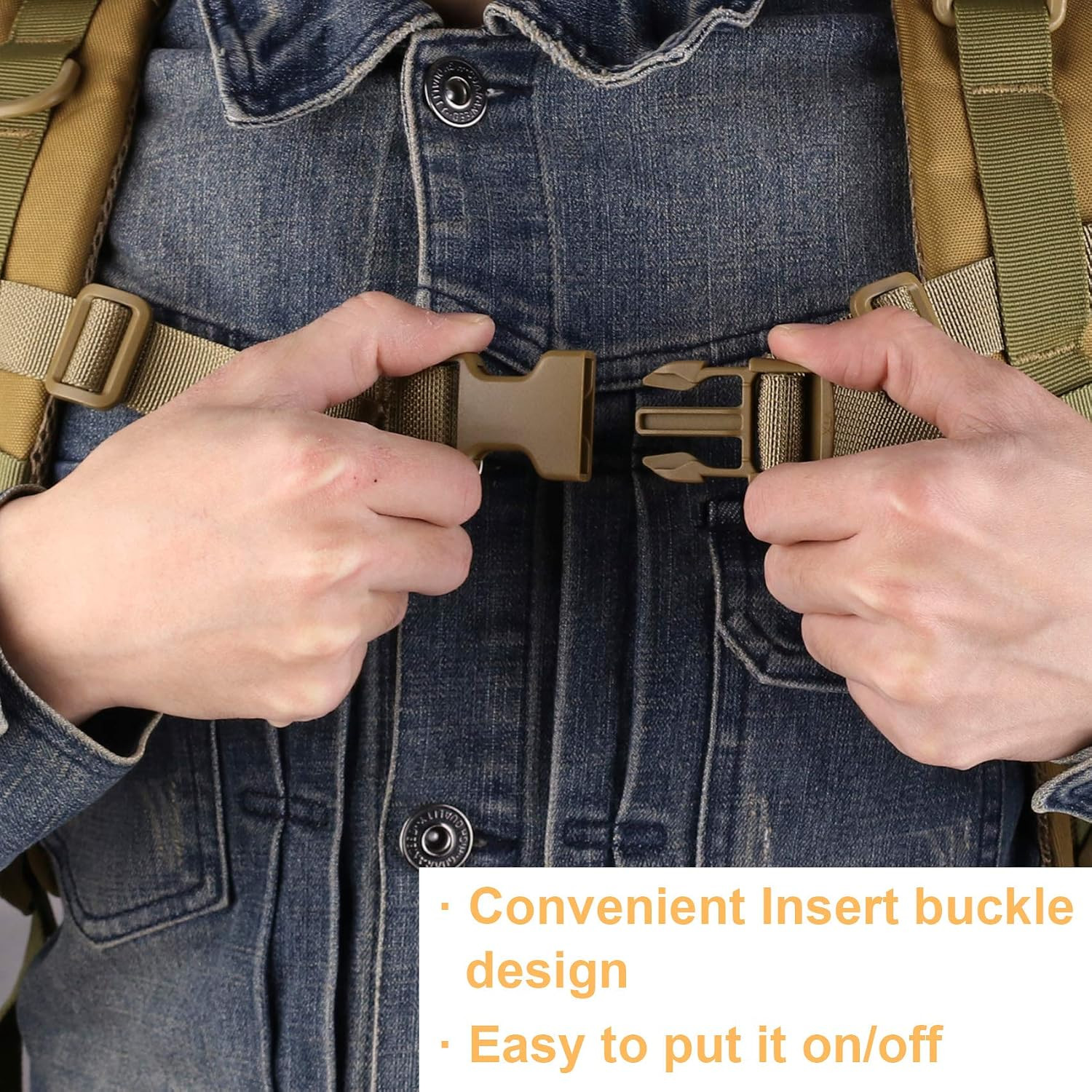 Backpack Chest Strap Adjustable Sternum Strap Chest Belt with Buckle