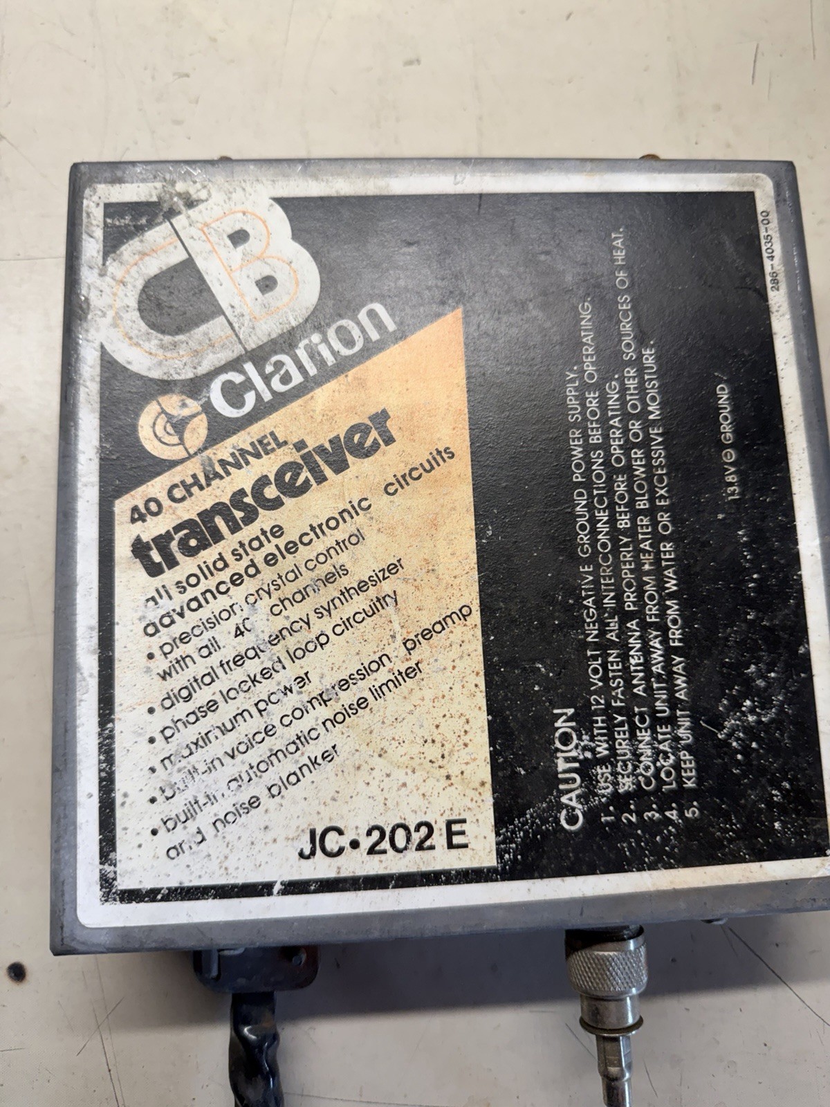 Clarion JC-202 E 40 Ch CB Transceiver Car Stereo Module Vintage
