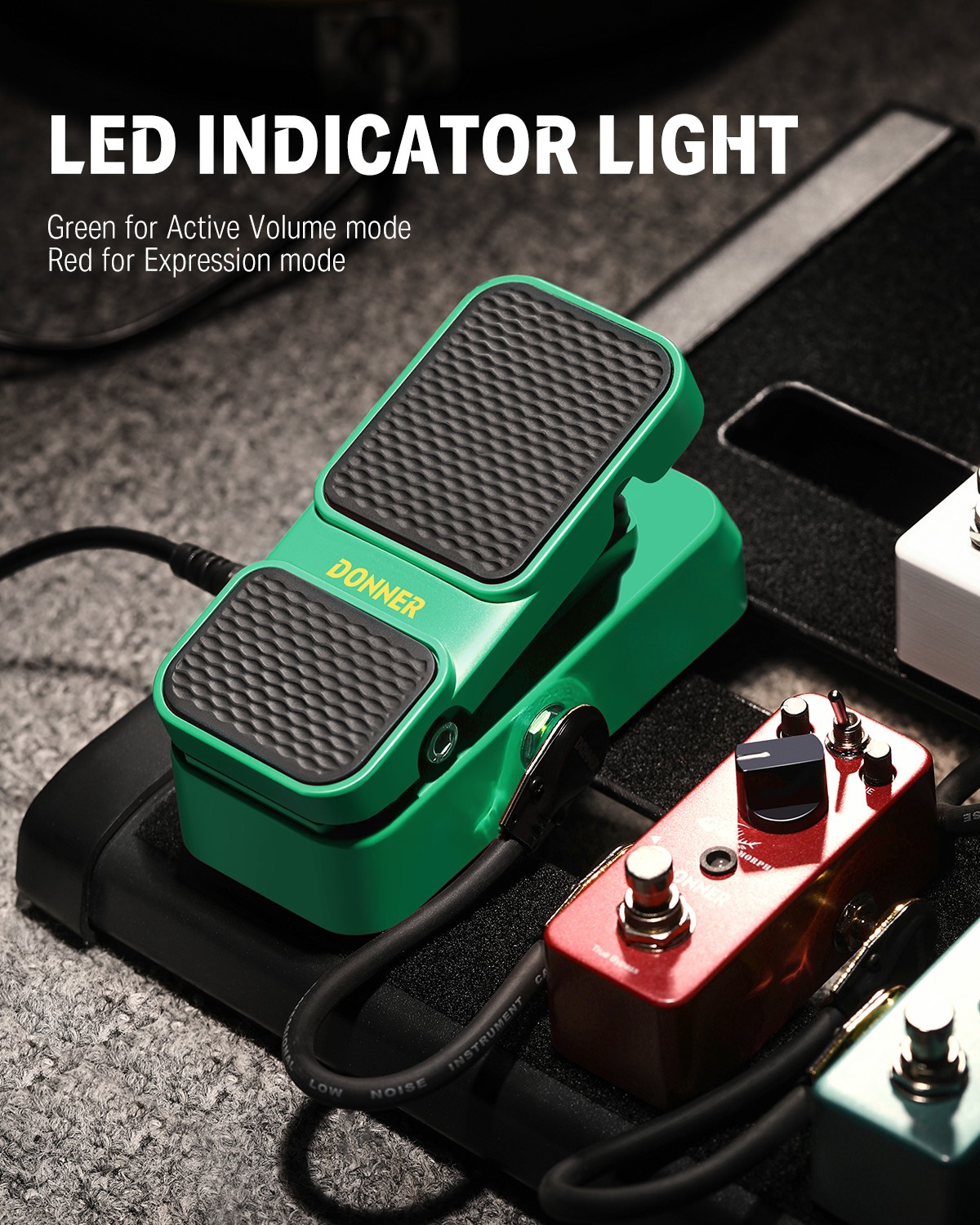 Donner Viper Mini Passive Volume Pedal Expression Pedal 2-in-1 True Analog