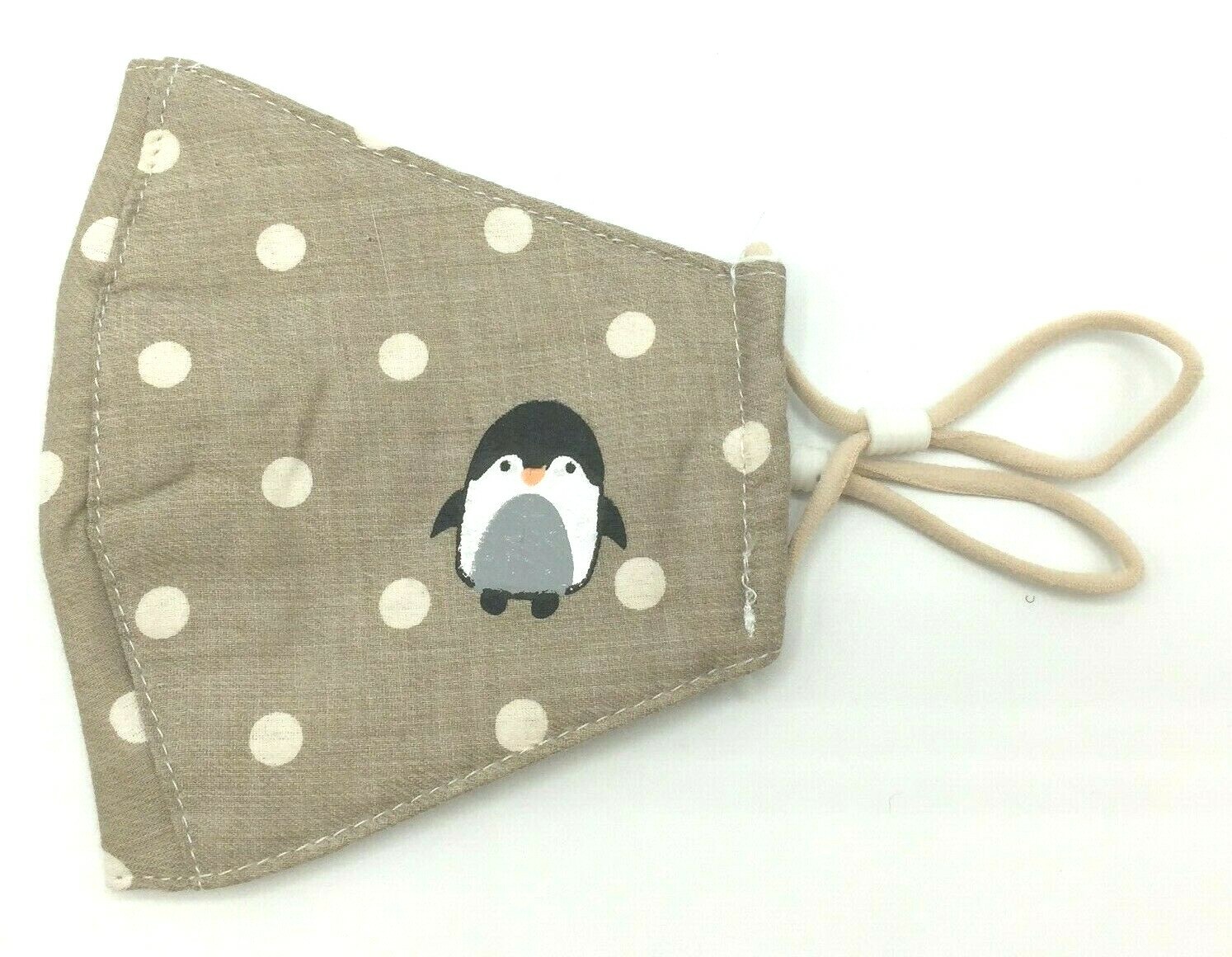 Comfy Washable Reuseable Kid Face Mask w/ Adjustable Elastic Ear Loop Penguin