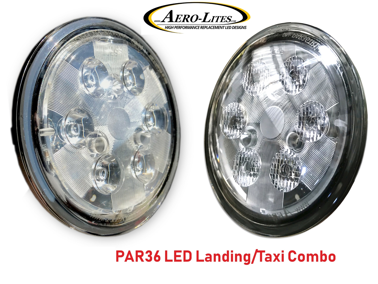 Aircraft Grade PAR36 LED Landing & Taxi Light SET | 12/28 Volt