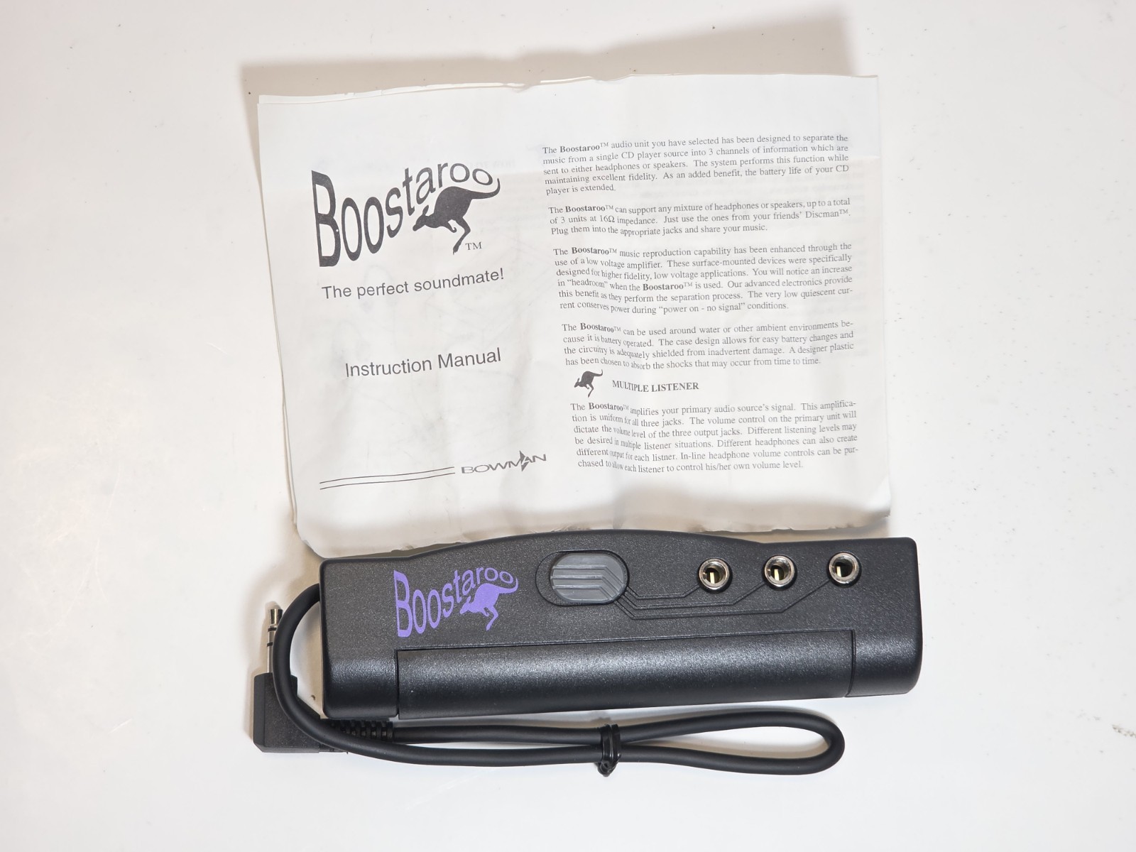 Upbeat Audio Boostaroo Headphone Portable Amplifier 3 Way Audio Splitter