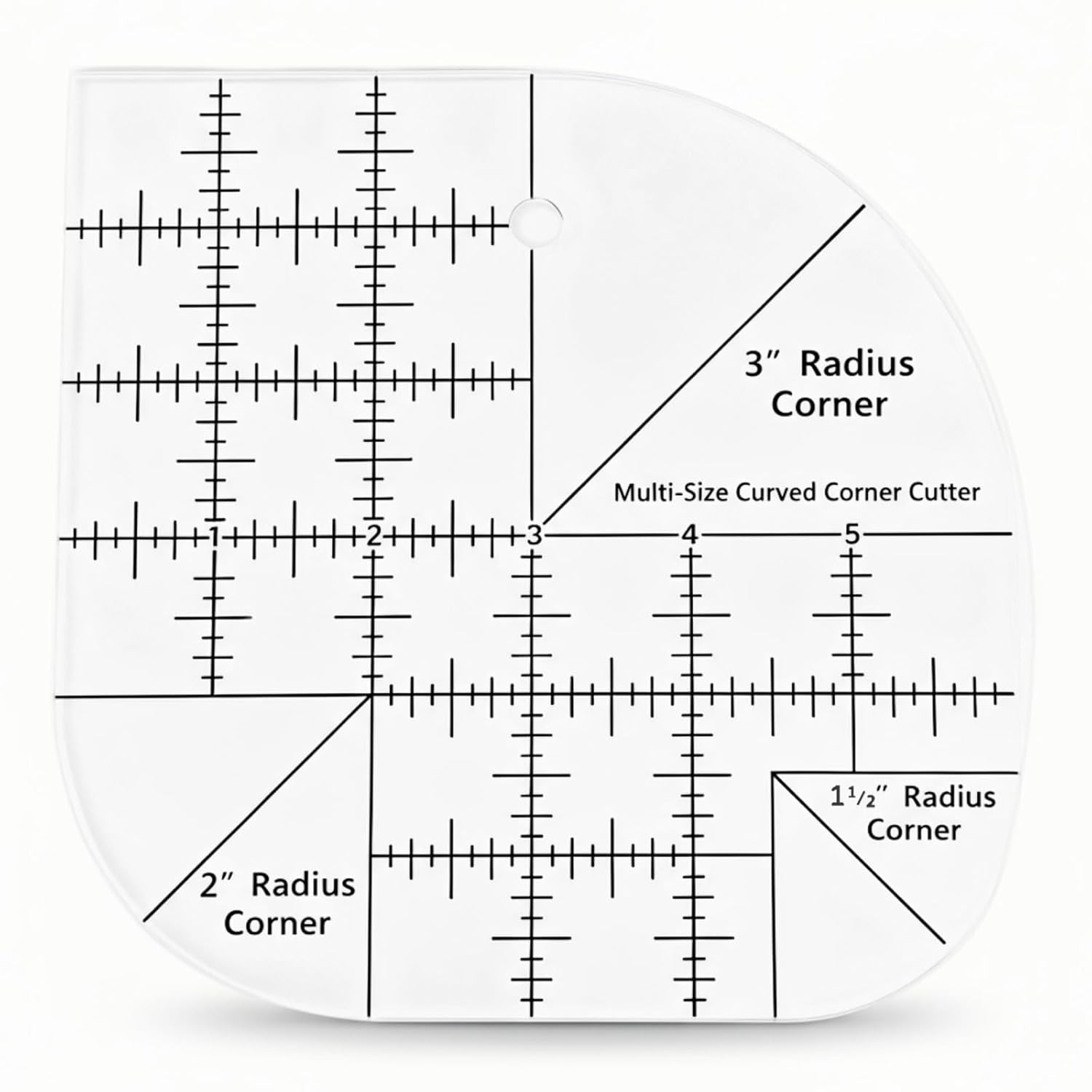 Curved Corner Cutter Quilting Ruler, Acrylic Patchwork Quilting Templates Too...