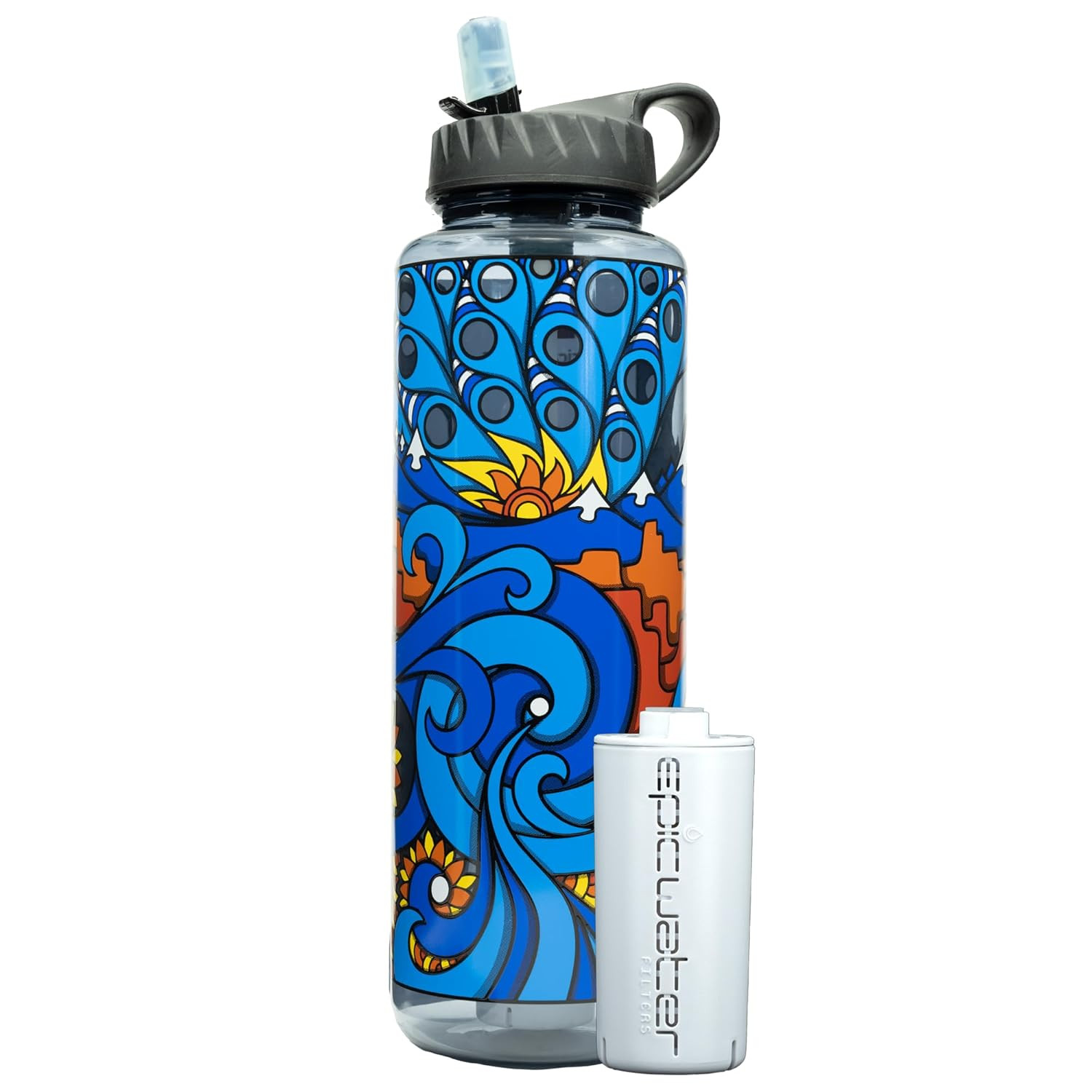Nalgene OG Water Bottle with Filter, USA Made, BPA Free, Removes 99.99% Tap Wate