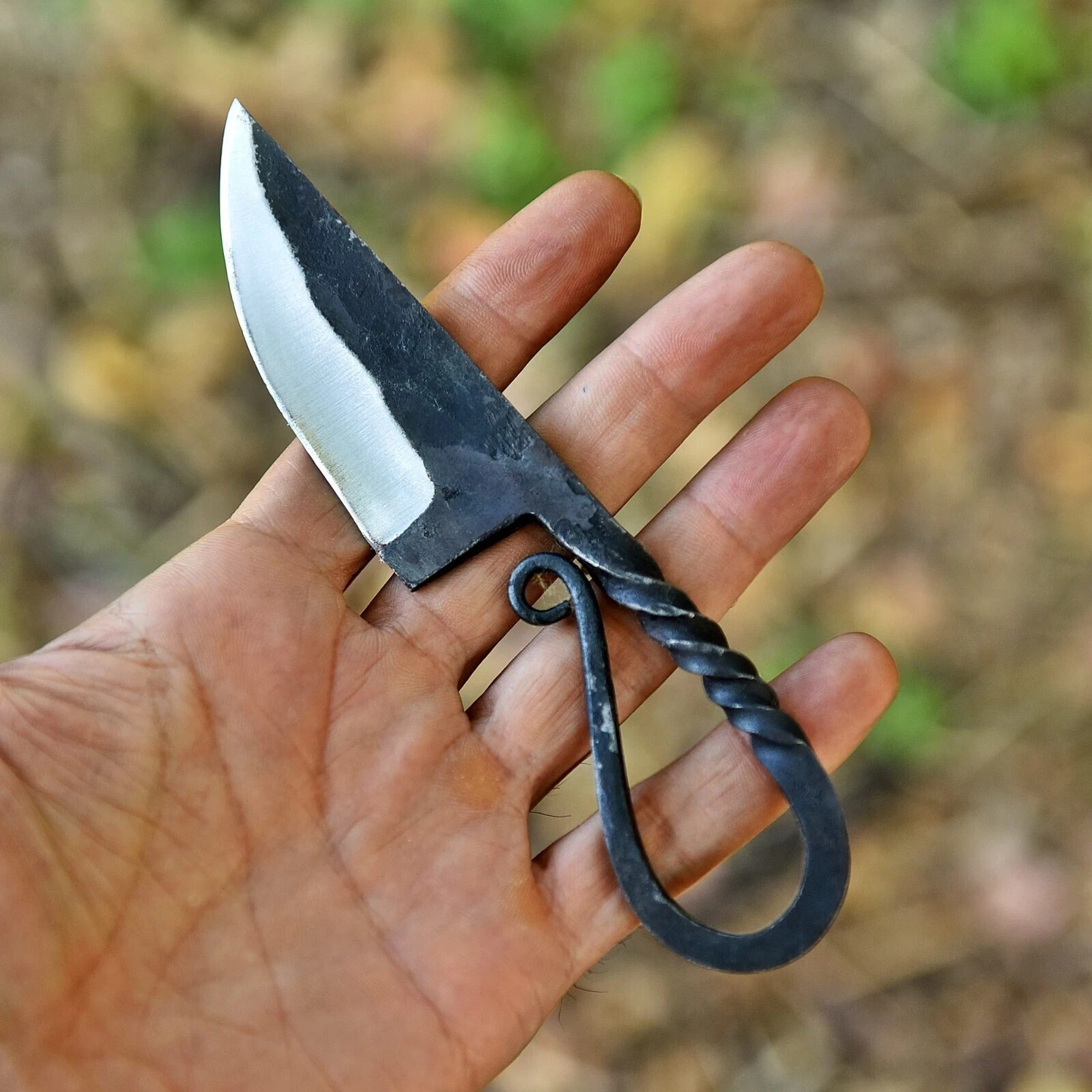 Viking Knife 9" Hand Forged Celtic Pocket Knife Full Tang EDC Carbon Steel Knife