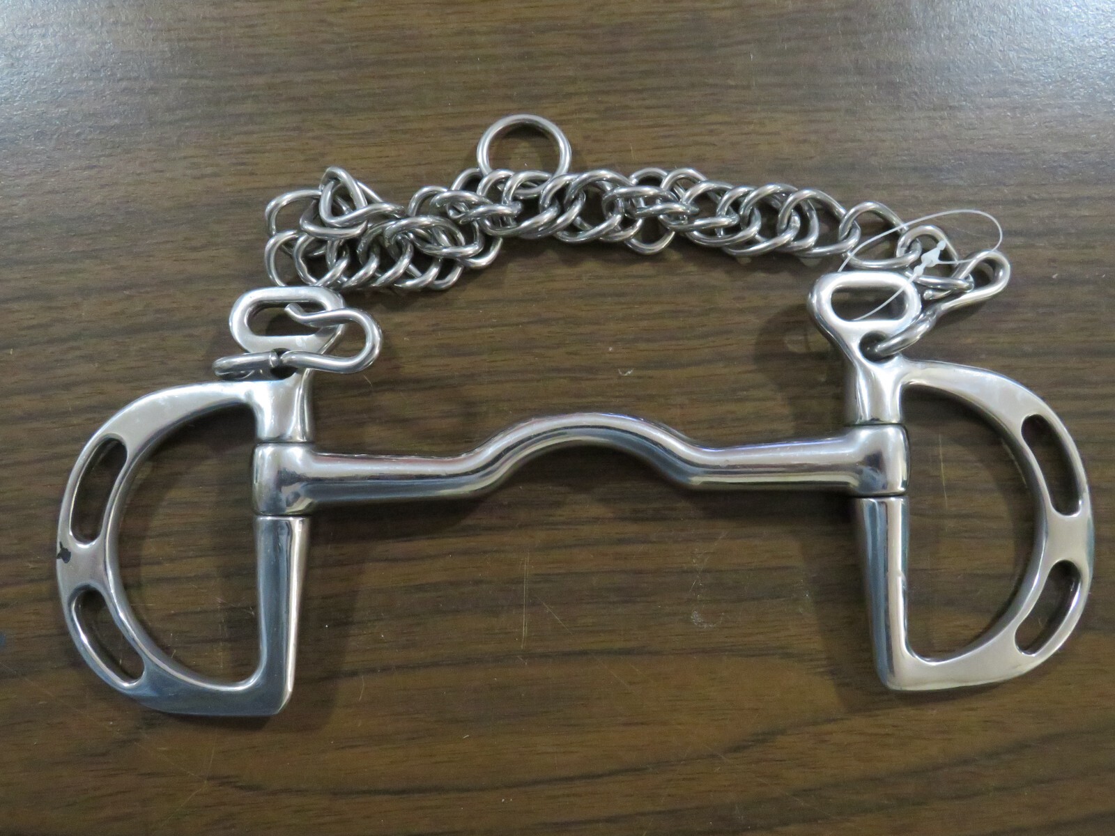 Kimberwick bit Stainless Steel with low port mouth and chin chain 5 1/4"