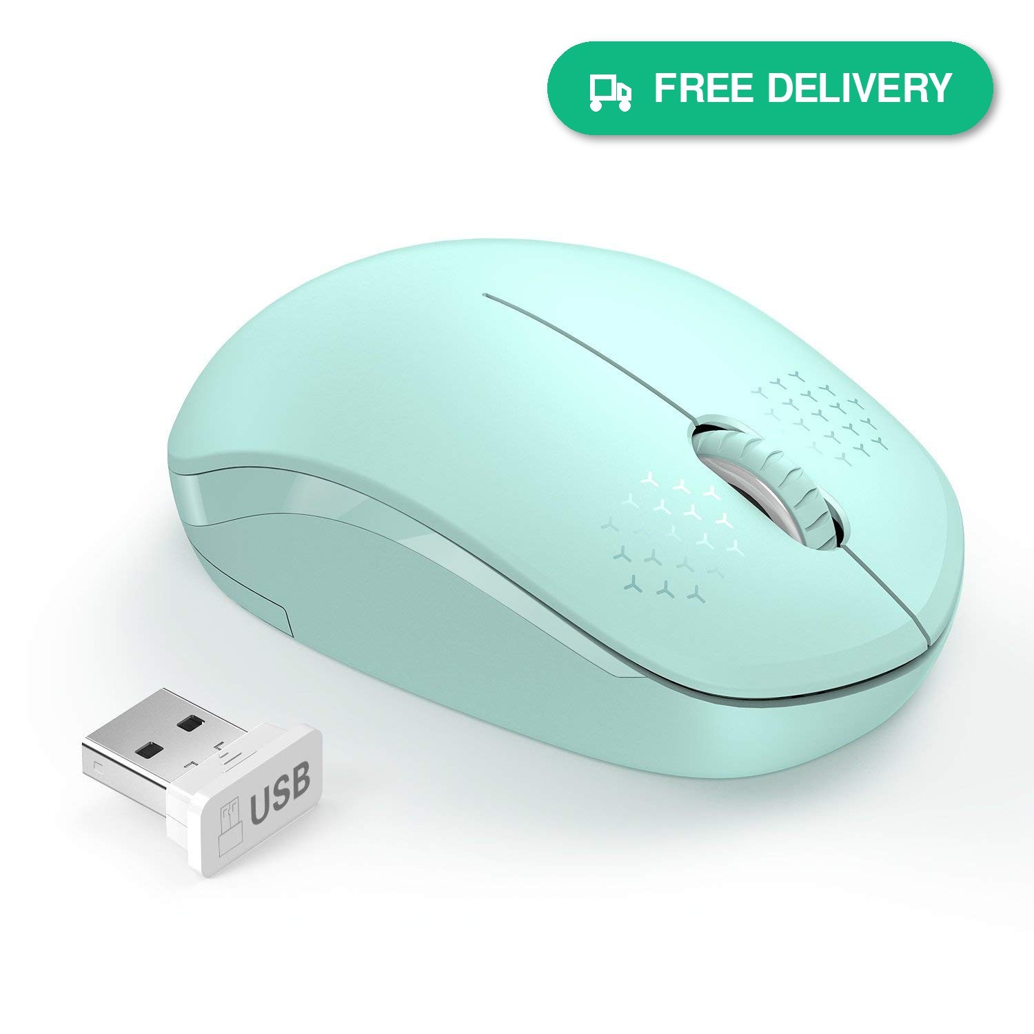 seenda Wireless Mouse 2.4G Noiseless USB Receiver Portable Computer Laptop PC