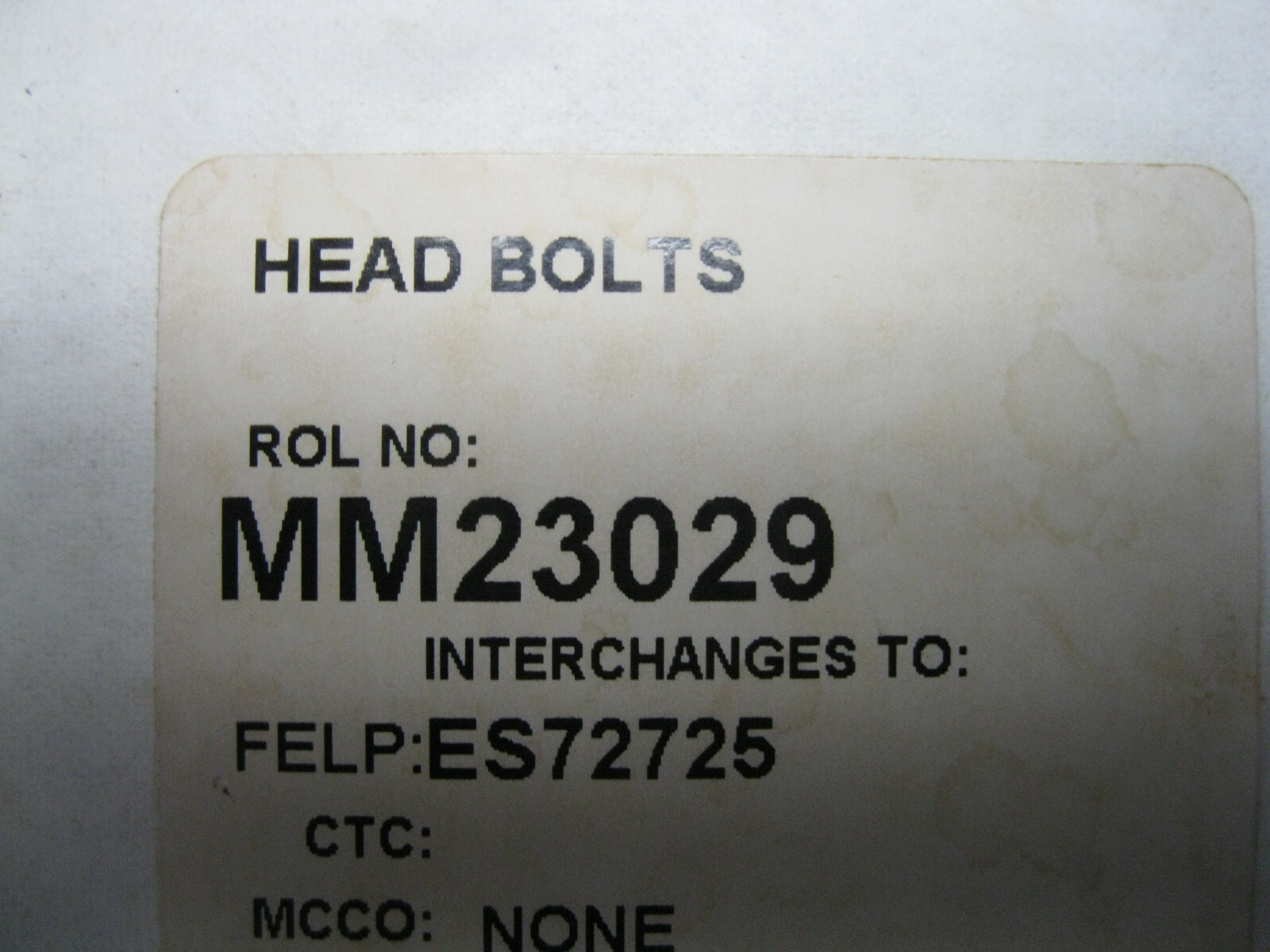 ROL MM23029 Head Bolt Set ES72725