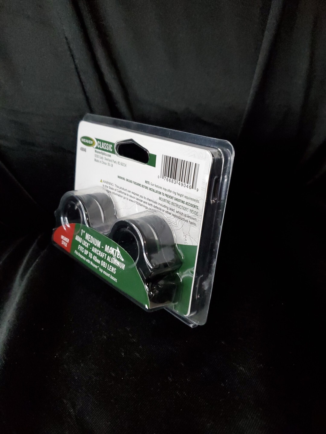 Weaver WEA49046, Quad Lock Rings, 1" Medium, Matte Finish