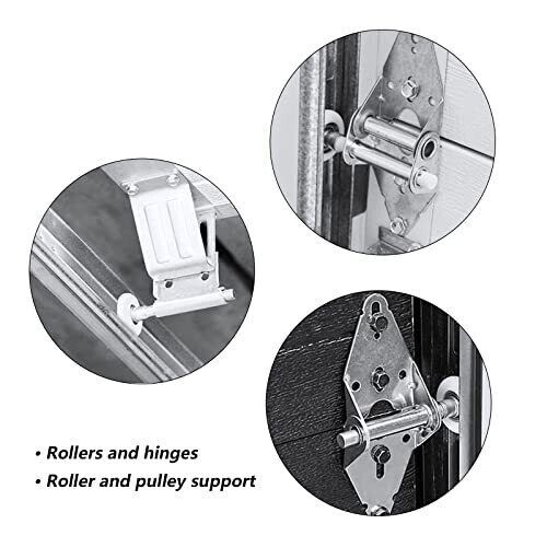 Garage Door Hinges and Rollers for 7' Height Garage Doors, Garage Door Hardware
