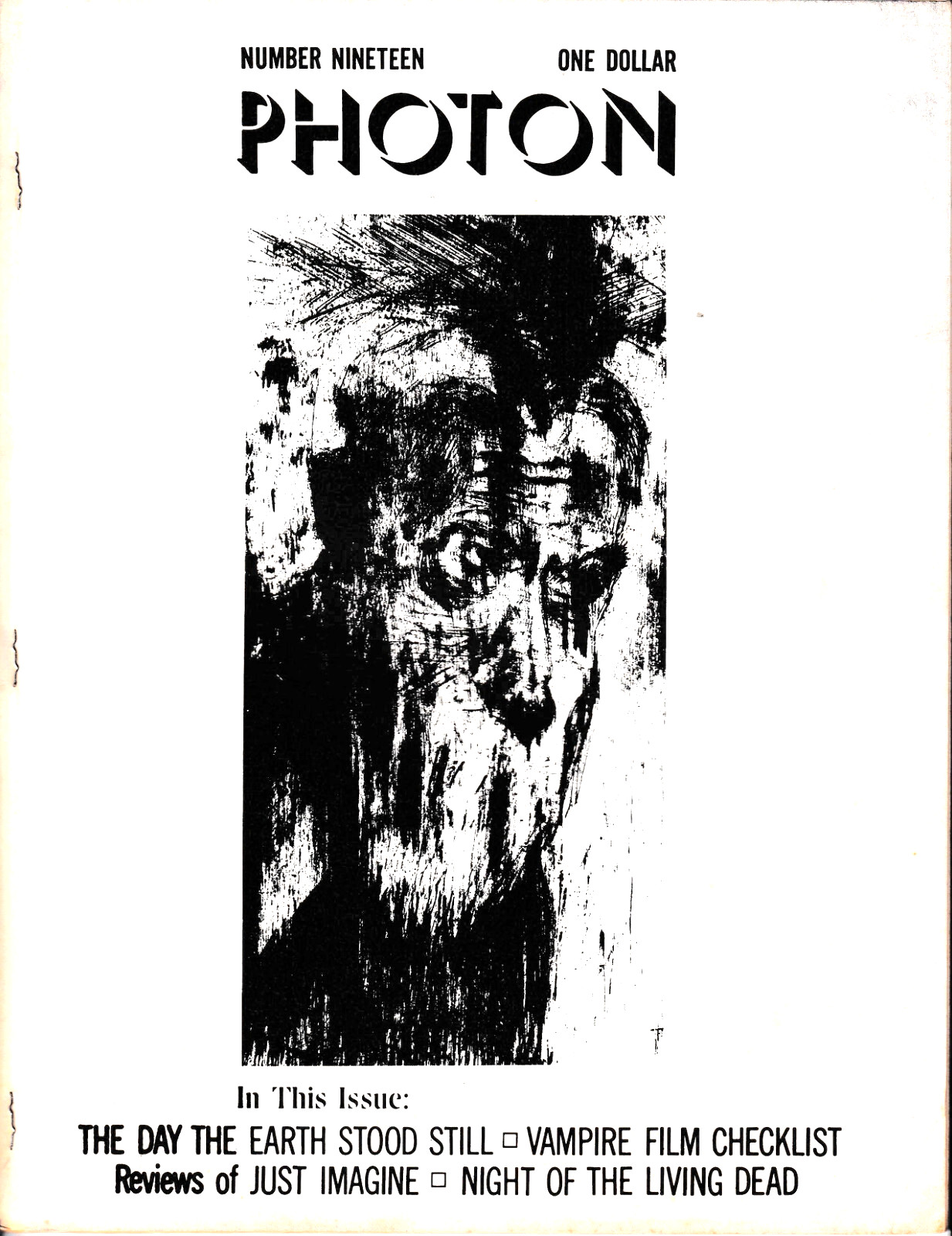 PHOTON #19 - 1969 film fanzine - 17 Richard Corben illos & original photo insert