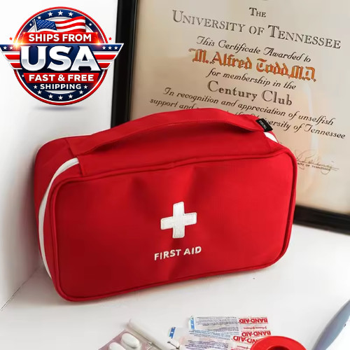 First Aid Kit Bag Emergency Medical Travel Organizer Waterproof Pouch Survival