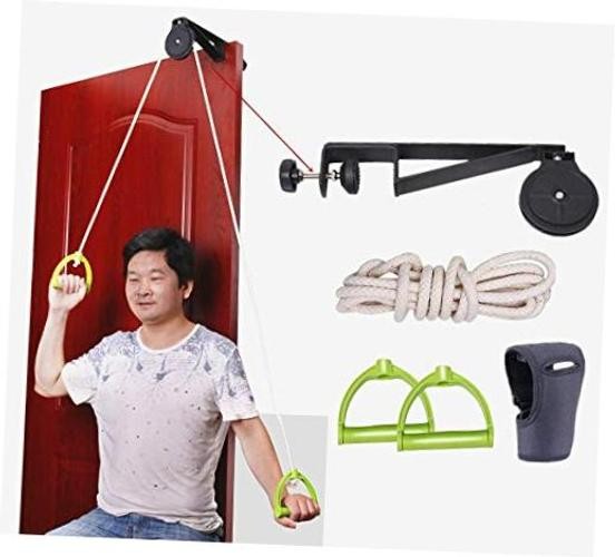Shoulder Arm Pulley System Set - Over Door Rehab Exerciser for Home Physical B